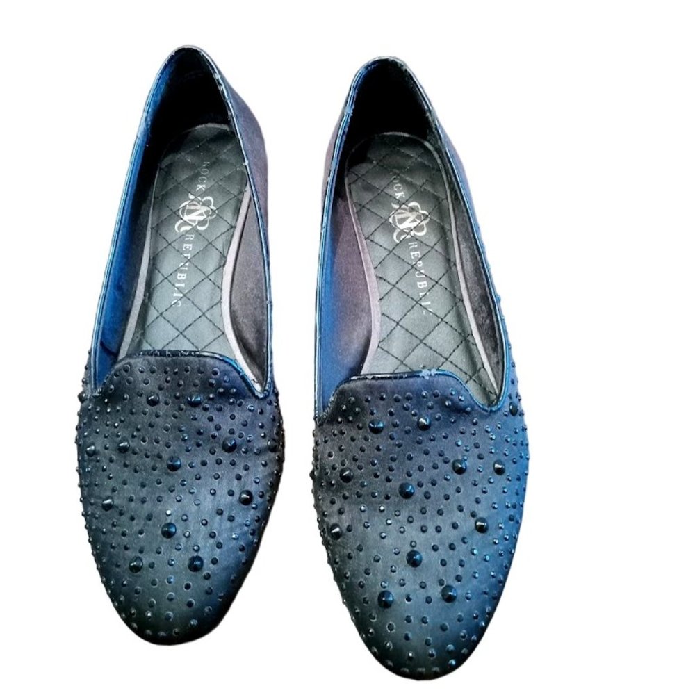 GUC | Rock & Republic Black Studded Flats | Size: 10